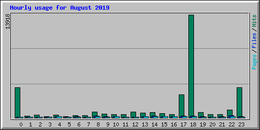 Hourly usage for August 2019