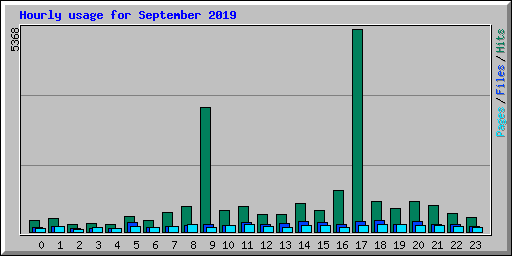 Hourly usage for September 2019