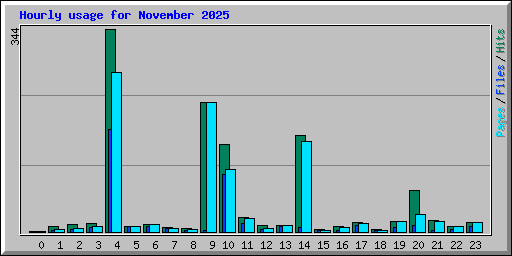 Hourly usage for November 2025