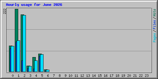 Hourly usage for June 2026